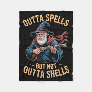 Outta Spells But Not Outta Shells Wizard Fantasy M Fleecedecke