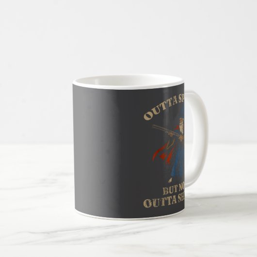 Outta Spells But Not Outta Shells Wizard Fantasy M Kaffeetasse (VorderseiteRechts)