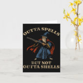 Outta Spells But Not Outta Shells Wizard Fantasy M Karte (Gelbe Blume)