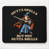 Outta Spells But Not Outta Shells Wizard Fantasy M Mousepad (Vorne)