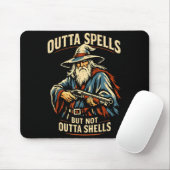 Outta Spells But Not Outta Shells Wizard Fantasy M Mousepad (Mit Mouse)