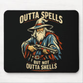 Outta Spells But Not Outta Shells Wizard Fantasy M Mousepad (Vorne)