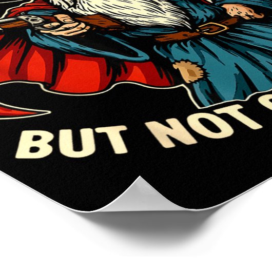 Outta Spells But Not Outta Shells Wizard Fantasy M Poster (Ecke)