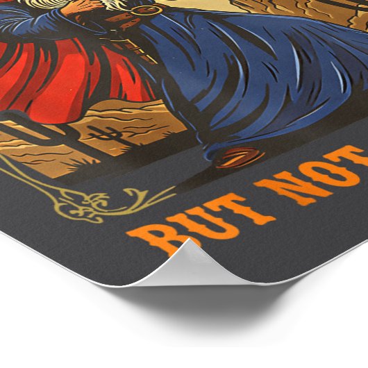 Outta Spells But Not Outta Shells Wizard Fantasy M Poster (Ecke)