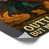 Outta Spells But Not Outta Shells Wizard Fantasy M Poster (Ecke)