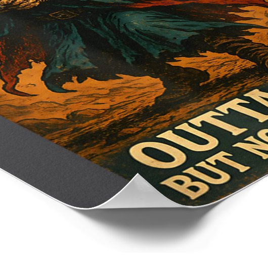 Outta Spells But Not Outta Shells Wizard Fantasy M Poster (Ecke)