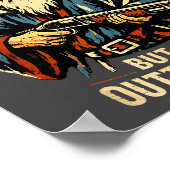 Outta Spells But Not Outta Shells Wizard Fantasy M Poster (Ecke)