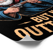 Outta Spells But Not Outta Shells Wizard Fantasy M Poster (Ecke)