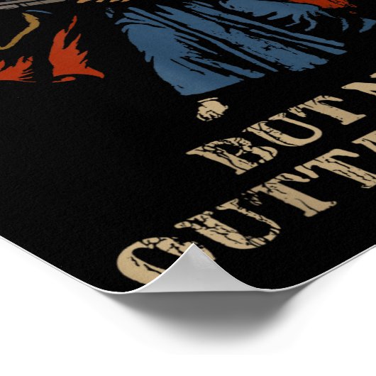 Outta Spells But Not Outta Shells Wizard Fantasy M Poster (Ecke)