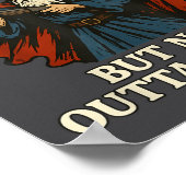 Outta Spells But Not Outta Shells Wizard Fantasy M Poster (Ecke)