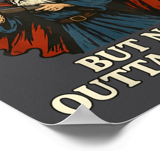 Outta Spells But Not Outta Shells Wizard Fantasy M Poster (Ecke)