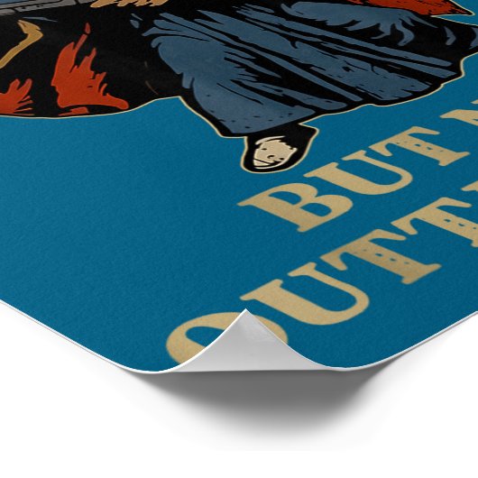 Outta Spells But Not Outta Shells Wizard Fantasy M Poster (Ecke)