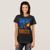 Outta Spells But Not Outta Shells Wizard Fantasy M T-Shirt (Vorne ganz)