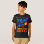 Outta Spells But Not Outta Shells Wizard Fantasy M T-Shirt (Vorne ganz)