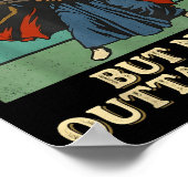 Outta Spells But Not Outta Shells Wizard Retro Fan Poster (Ecke)