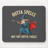 Outta Spells But Not Shells Wizard Meme  Mousepad (Vorne)