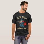 Outta Spells But Not Shells Wizard Meme  T-Shirt (Vorne ganz)