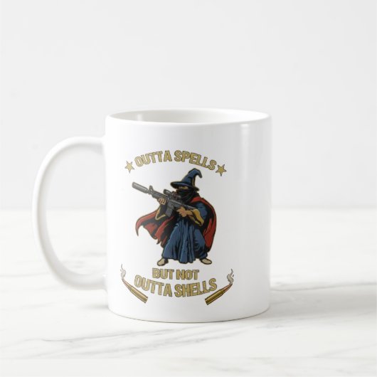 Outta Sprüche Aber Nicht Outta Schalen Fantasy Mem Kaffeetasse (Links)