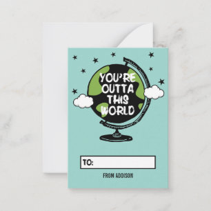 Outta This World Class Room Valentine Card 100pk Mitteilungskarte