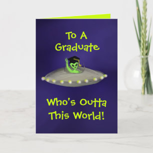 Outta This World Graduate Card Karte