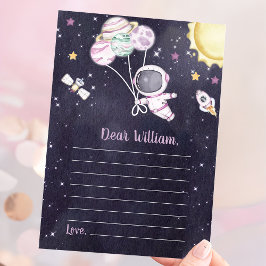 Oututer Space Girl Baby Dusche Galaxy Baby Einladung