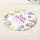 Oututer Space Girl Babydusche Untersetzer (angewinkelt)