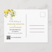 Ouvertüre des Fotos für Hochzeitspuren Save the Da Ankündigungspostkarte (Rückseite)