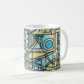 Ouvertüre- Moderne Bauhaus-Geometrie-Kunst Kaffeetasse (VorderseiteRechts)