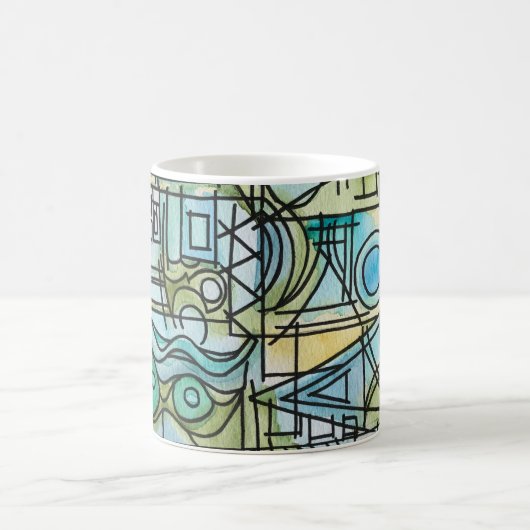 Ouvertüre- Moderne Bauhaus-Geometrie-Kunst Kaffeetasse (Mittel)