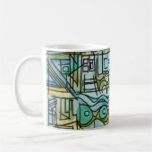 Ouvertüre- Moderne Bauhaus-Geometrie-Kunst Kaffeetasse (Links)