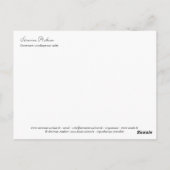 Ouverture Postkarte (Rückseite)