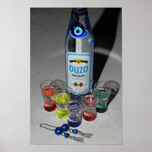 Ouzo mit Friends Poster (Vorne)
