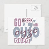 Ouzo Postkarte, anpassen Postkarte (Vorne/Hinten)