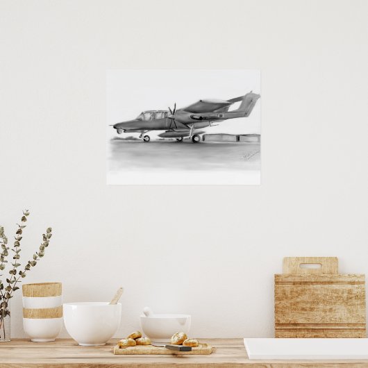 OV10 Bronco-Flugzeug Poster (Küche)