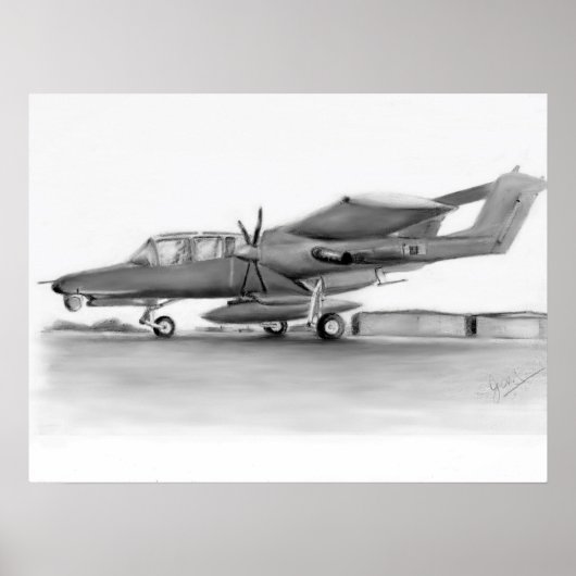 OV10 Bronco-Flugzeug Poster (Vorne)