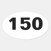 Oval 150-ml-Aufkleber Ovaler Aufkleber (Vorderseite)
