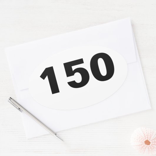 Oval 150-ml-Aufkleber Ovaler Aufkleber (Umschlag)