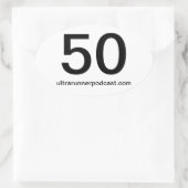 Oval 50 Aufkleber (Tasche)