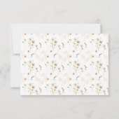 Oval Abundance Dried Wildflower Pampas Wedding RSVP Karte (Rückseite)