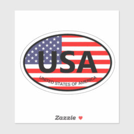 Oval American flagge USA Ländercode Auto dekodiert Aufkleber