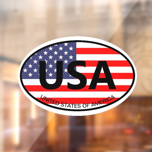 Oval American flagge USA Ländercode Auto Fensteraufkleber (Blatt 2)