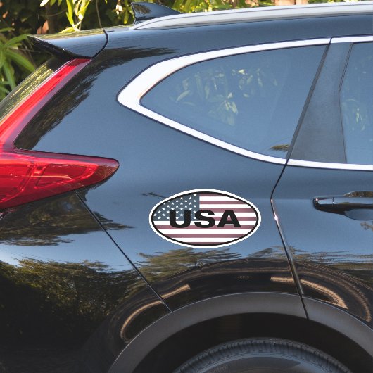 Oval American flagge Vinyl Sticker (Auto Seite)