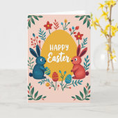 Oval Animal Celebration Card Karte (Gelbe Blume)