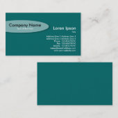 Oval - Aquamarin grün Visitenkarte (Vorne/Hinten)