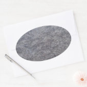 Oval-Aufkleber aus schwarzem Marmor Ovaler Aufkleber (Umschlag)