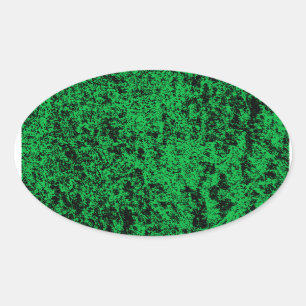 Oval-Aufkleber aus schwarzem und grünem Marmor Ovaler Aufkleber
