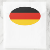Oval-Aufkleber der deutschen Flagge | Flagge Deuts Ovaler Aufkleber (Tasche)