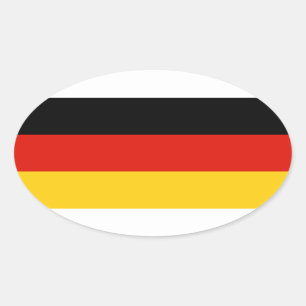 Oval-Aufkleber der deutschen Flagge   Flagge Deuts Ovaler Aufkleber