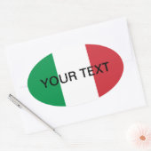 Oval-Aufkleber der italienischen Flagge | Flagge I Ovaler Aufkleber (Umschlag)