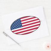 Oval-Aufkleber der US-Flagge Ovaler Aufkleber (Umschlag)